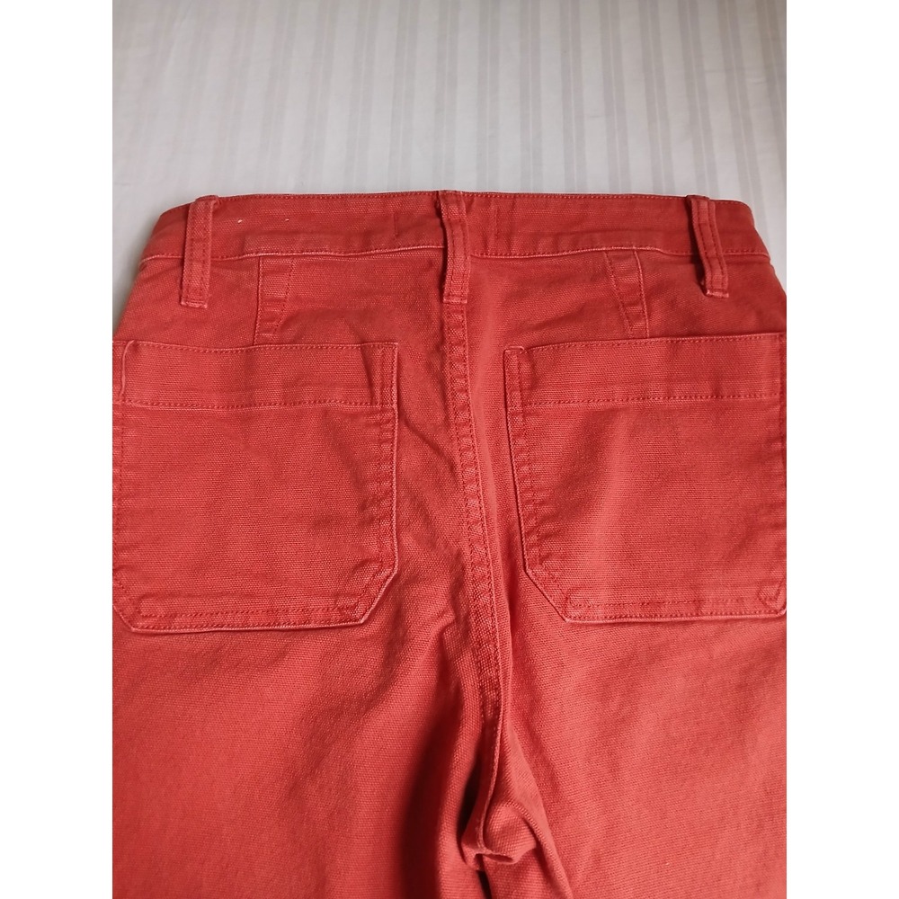 Madewell Pants 27 Slim Emmett Wide Leg Crop Cotton Stretch Boho High Rise - Picture 11 of 12